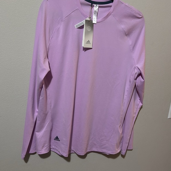 NWT Adidas Long Sleeve Golf T-Shirt Lilac Purple Womens XL Athletic Crew Neck - Picture 6 of 10